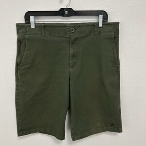 Dixxon D-Flex Chino Shorts Men's Sz 36 Olive Green Elastic Waistband Work Casual